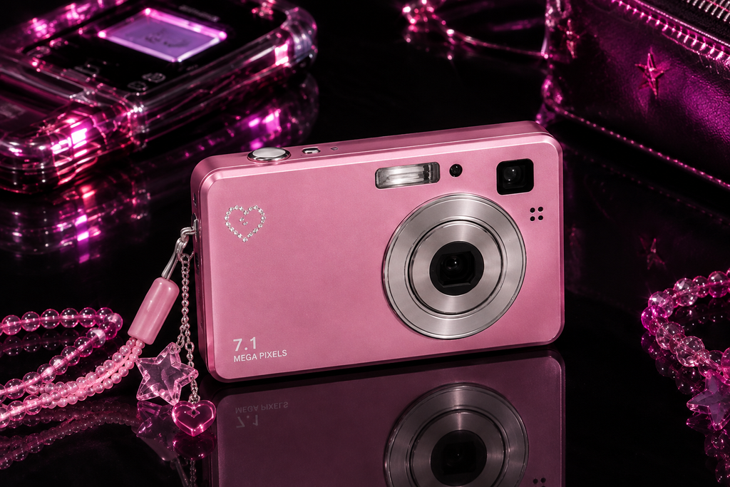 Y2K Pink Digital Camera – 7.1MP, Digital Zoom | Y2K Pix – Y2k pix